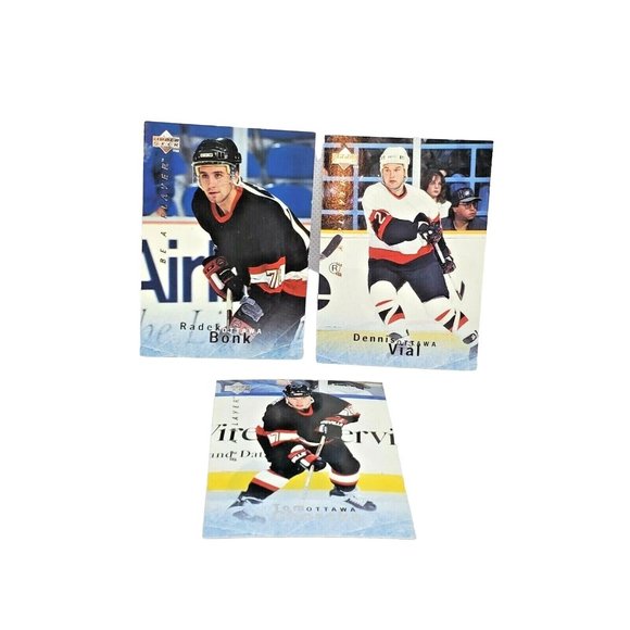 3 Vintage Upper Deck Be A Player Ottawa Collectible Hockey Trading Cards - Picture 1 of 9